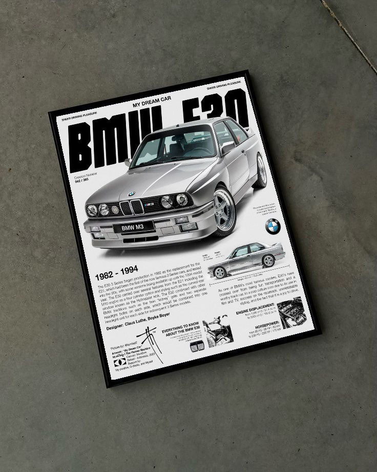 Bmw Çerçeveli Poster