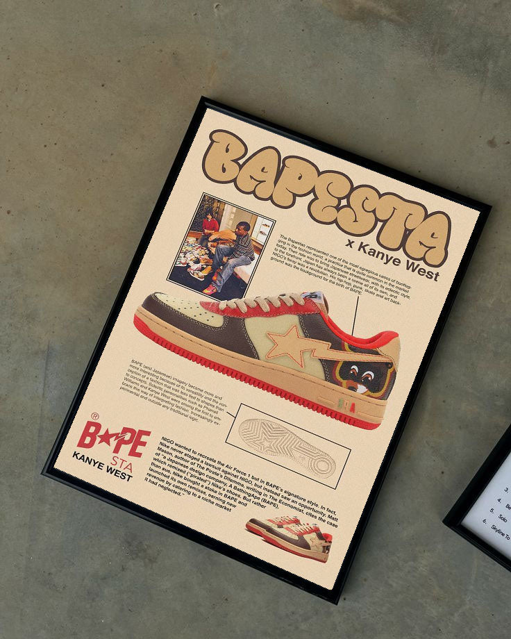 Bapesta Çerçeveli Poster